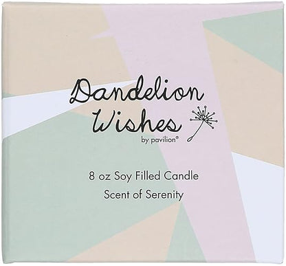Pavilion Gift Company Plain Dandelion Sisters are a Wish Come True - Vela aromática de soja de cerámica amarilla