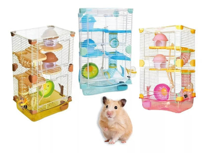 Seven Pet 10186 Hamster Cage, Color Azul, 27 x 20.5 x 47 cm