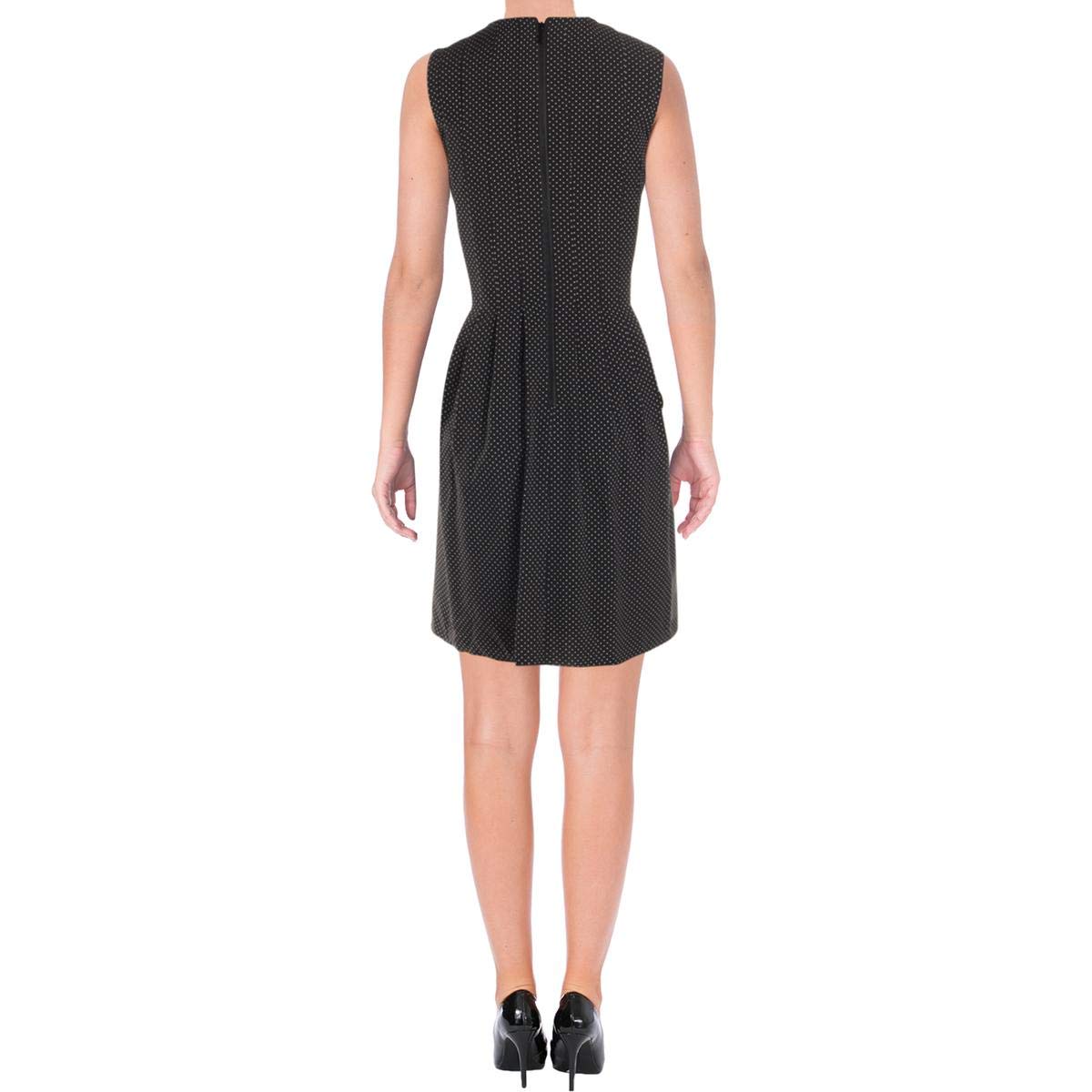 Anne Klein Crepe Vestido con Costura y Flare Vestido para Mujer