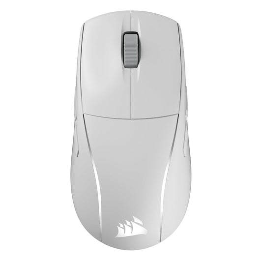 Corsair M75 - Mouse inalámbrico RGB Ligero para Juegos para Mac, 26.000 dpi, Botones Laterales Intercambiables, interruptores ópticos, Compatible con iCUE, Color Blanco Helado