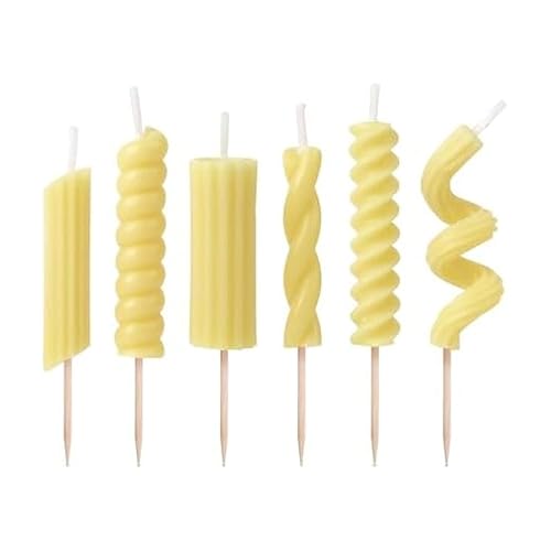 Fred - Juego de 6 velas de fideos para fiesta de pasta, divertidas y únicas, paquete listo para regalo