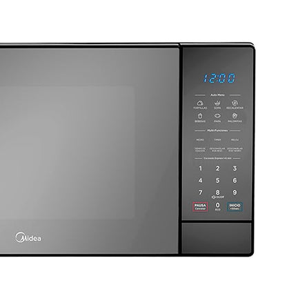Midea Horno de Microondas 1.1 pies cúbicos, 30L, MMDX211S2MB | Modo ECO Ahorro de Energía, 10 Niveles de Potencia, 6 Funciones Auto Menú, Color Plata