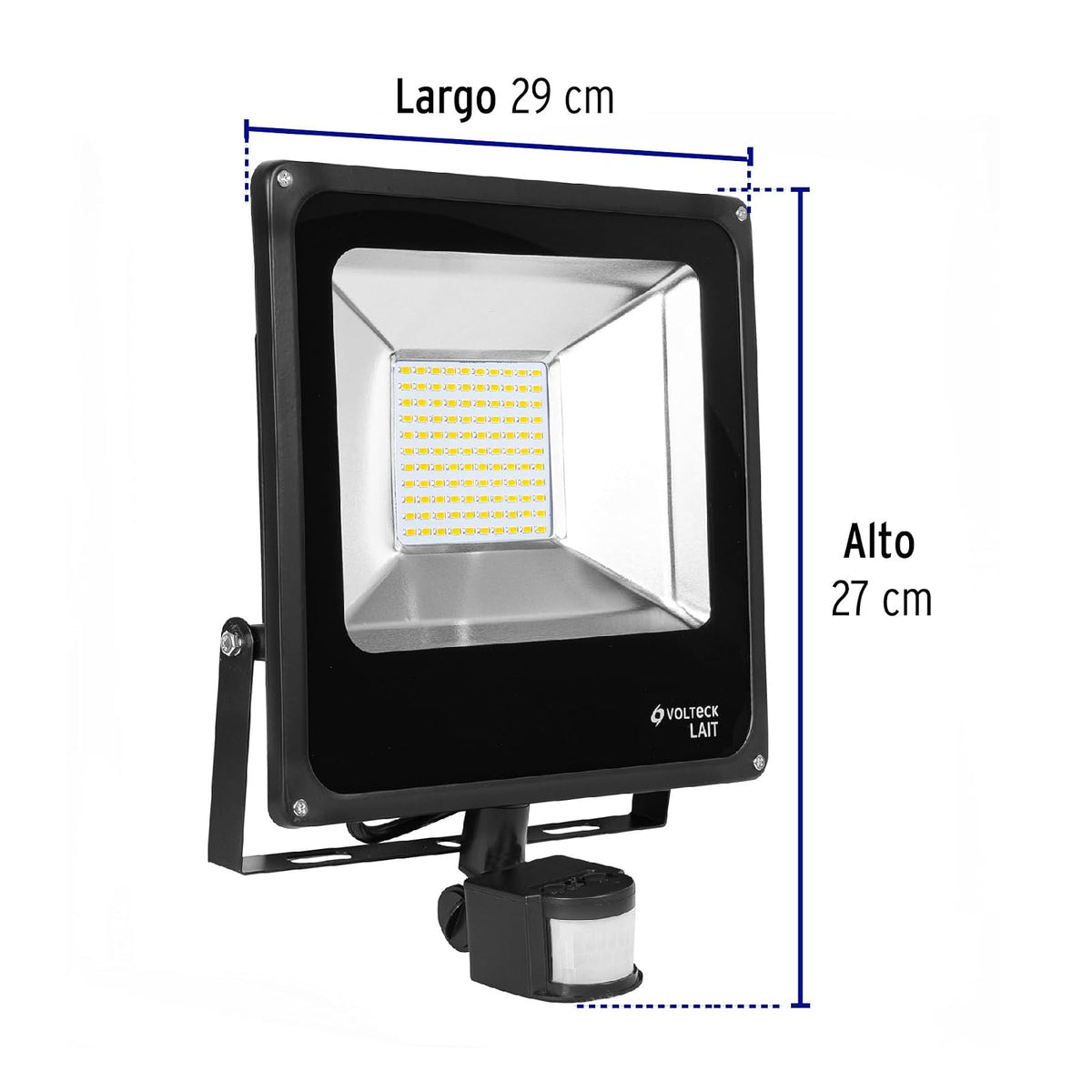 Volteck Lait REF-903L Reflector de LED alta potencia con sensor de movimiento 50 W, pack of/paquete de 1