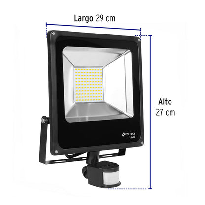 Volteck Lait REF-903L Reflector de LED alta potencia con sensor de movimiento 50 W, pack of/paquete de 1