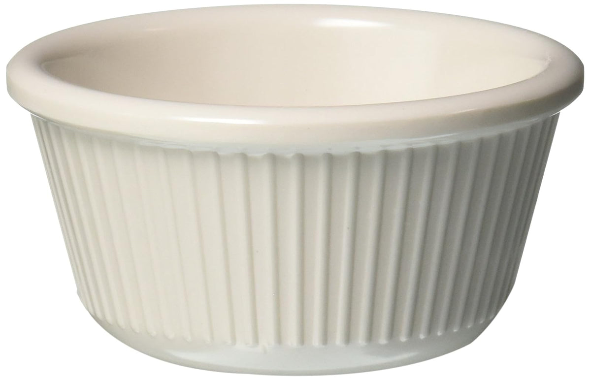 Winco - Ramekin estriado de melamina para servicio de alimentos - 3 oz - estriado - Hueso