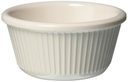 Winco - Ramekin estriado de melamina para servicio de alimentos - 3 oz - estriado - Hueso