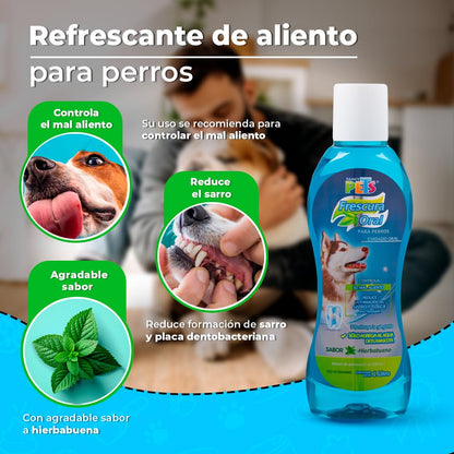 Fancy Pets Refrescante de Aliento para Perros 1L Cuidado Bucal Natural. Disminuye Placa y Controla el Mal Aliento