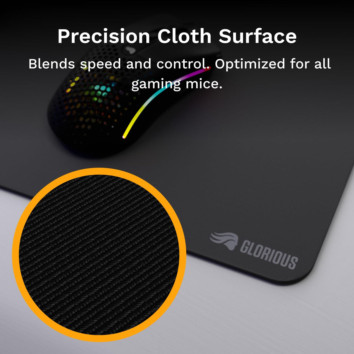 Glorious Gaming Mouse Pad GMP 2-3XL - Alfombrilla de Mouse a Prueba de derrames, optimizada para sensores de Juego, Superficie equilibrada para Velocidad y Control, diseño sin Bordes - 1220 mm x 610