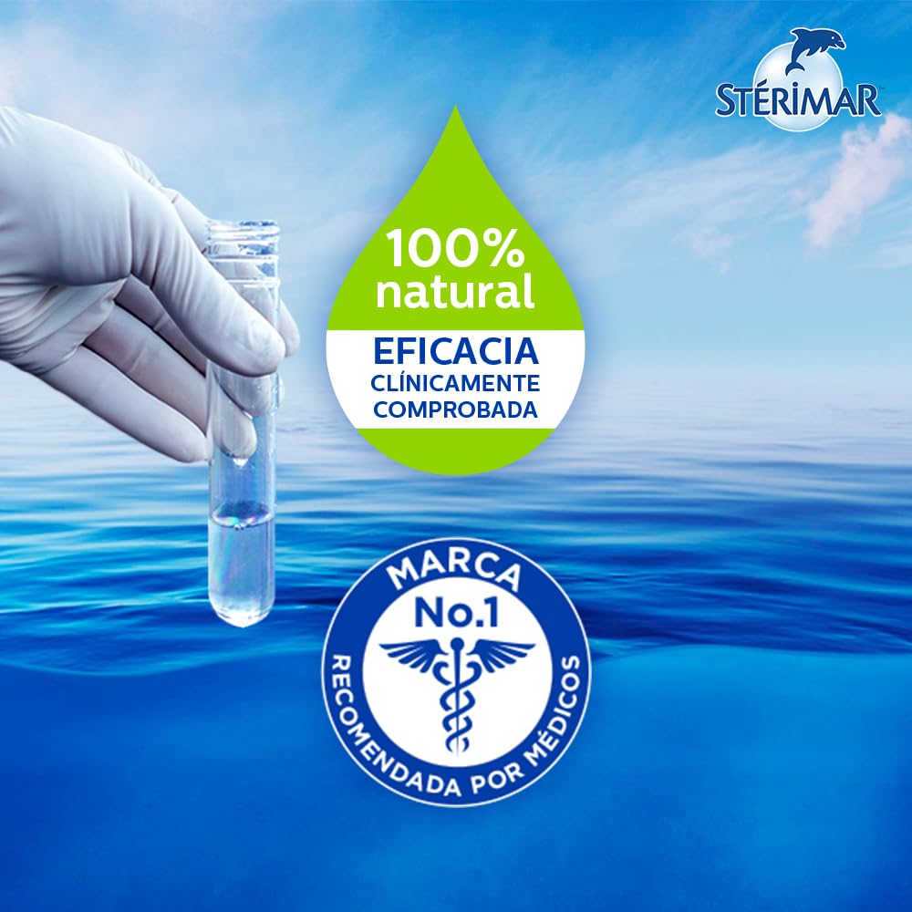 Stérimar Solución Fisiológica Nasal Manganeso 100 ml. | Auxiliar en el Tratamiento y Prevención de Alergias. Uso de 10 a 15 Días. 100% Natural, Eficacia Clínicamente Comprobada.