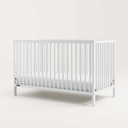 Graco Teddi Cuna Convertible 5 en 1 (Blanco) - Certificación GREENGUARD Gold, se Convierte en sofá Cama, Cama para niños pequeños y Cama Individual con cabecera y piecera, Altura de colchón Ajustable