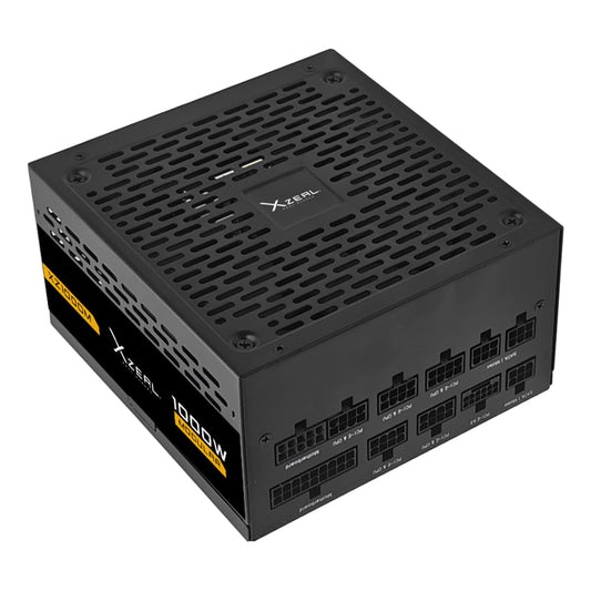 Fuente de Poder Xzeal XZ1000M ATX 1000W 80 Plus Gold Modular 1x20+4pin + 2xP8(4+4) Pin +3X PCI-E/CPU (8pin) + 1x PCI-E 5.1+ 4X SATA/Molex Negro