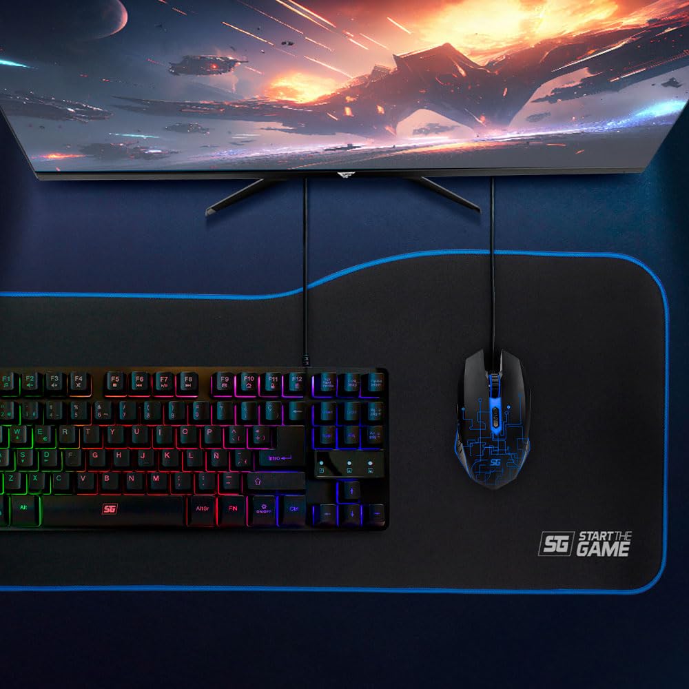 Vorago Mouse Pad Gamer XL 80x35 Start The Game MPG-301 Tapete Microfibra Antideslizante