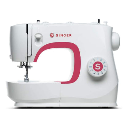 SINGER MX231 - Máquina de coser ligera y portátil con kit de accesorios y pedal | 97 aplicaciones de puntadas, luz LED y ojal de 1 paso, ideal para manualidades y reparaciones