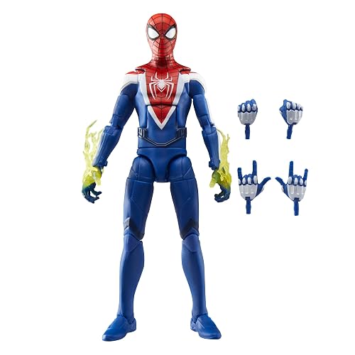Marvel Legends Series Gamerverse, Figura de acción de Miles Morales, Traje Mejorado