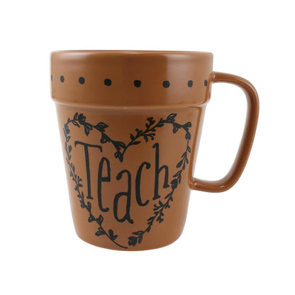 Enesco Our Name is Mud Teach Seed of Knowledge - Maceta de café esculpida, 14 onzas, café