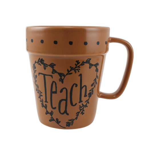 Enesco Our Name is Mud Teach Seed of Knowledge - Maceta de café esculpida, 14 onzas, café