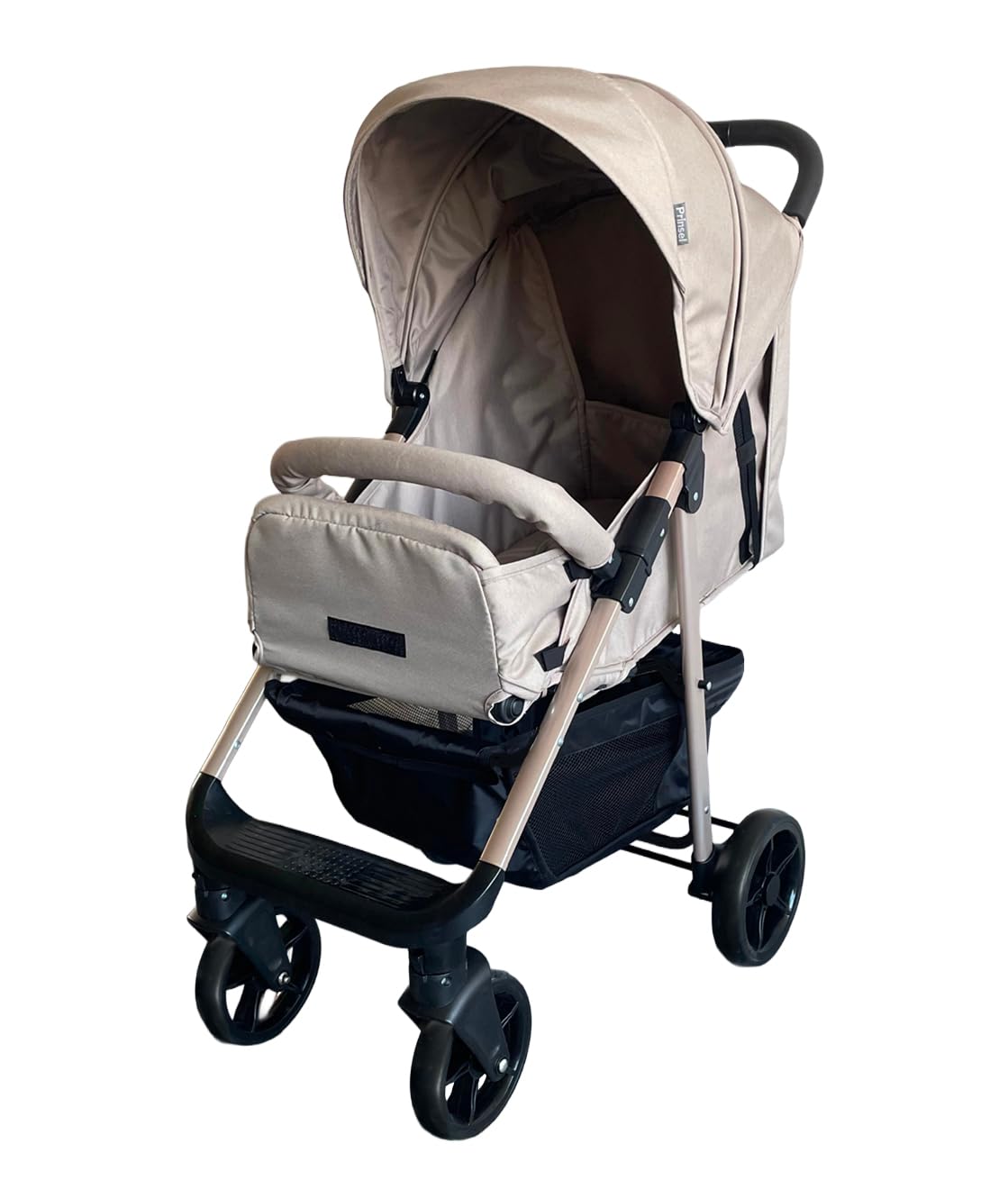 PRINSEL | Carriola para Bebé | Carreola de Viaje/Paseo | Barcelona LX | Beige | De 0 Meses a 3 Años, Multiposiciones, Amplia Canastilla, Descansapies Ajustable | Artículos para Bebés - Recién Nacidos