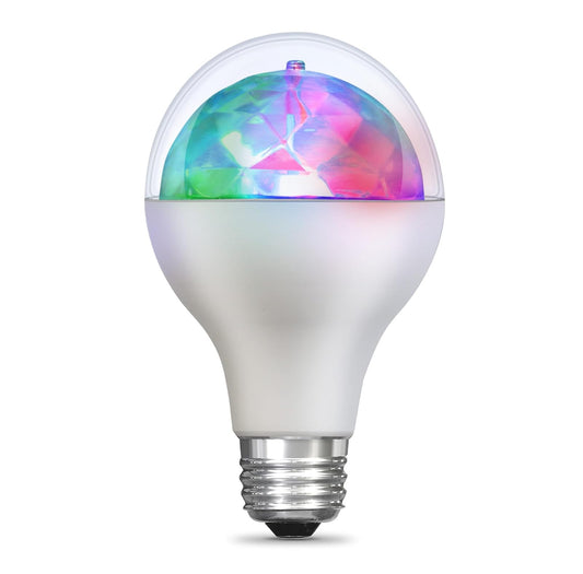 Feit Electric Bombilla LED multicolor cambiante para fiesta discoteca, DISCO1/LED, A19, RGB