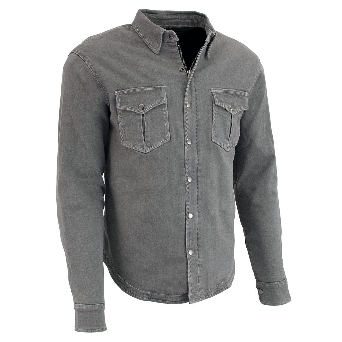 Milwaukee Performance - Camisa tipo motociclista de mezclilla con aramida, gris, extragrande, para hombre, gris, 4X
