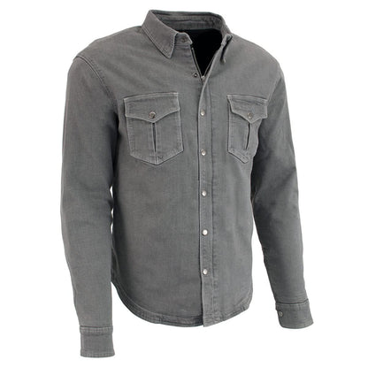 Milwaukee Performance - Camisa tipo motociclista de mezclilla con aramida, gris, extragrande, para hombre, gris, 4X