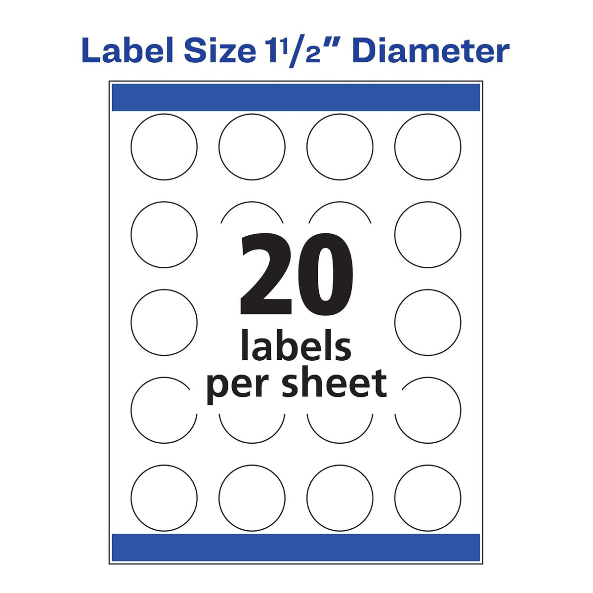 Avery High-Visibility Labels 8293, Matte White, 400/Box