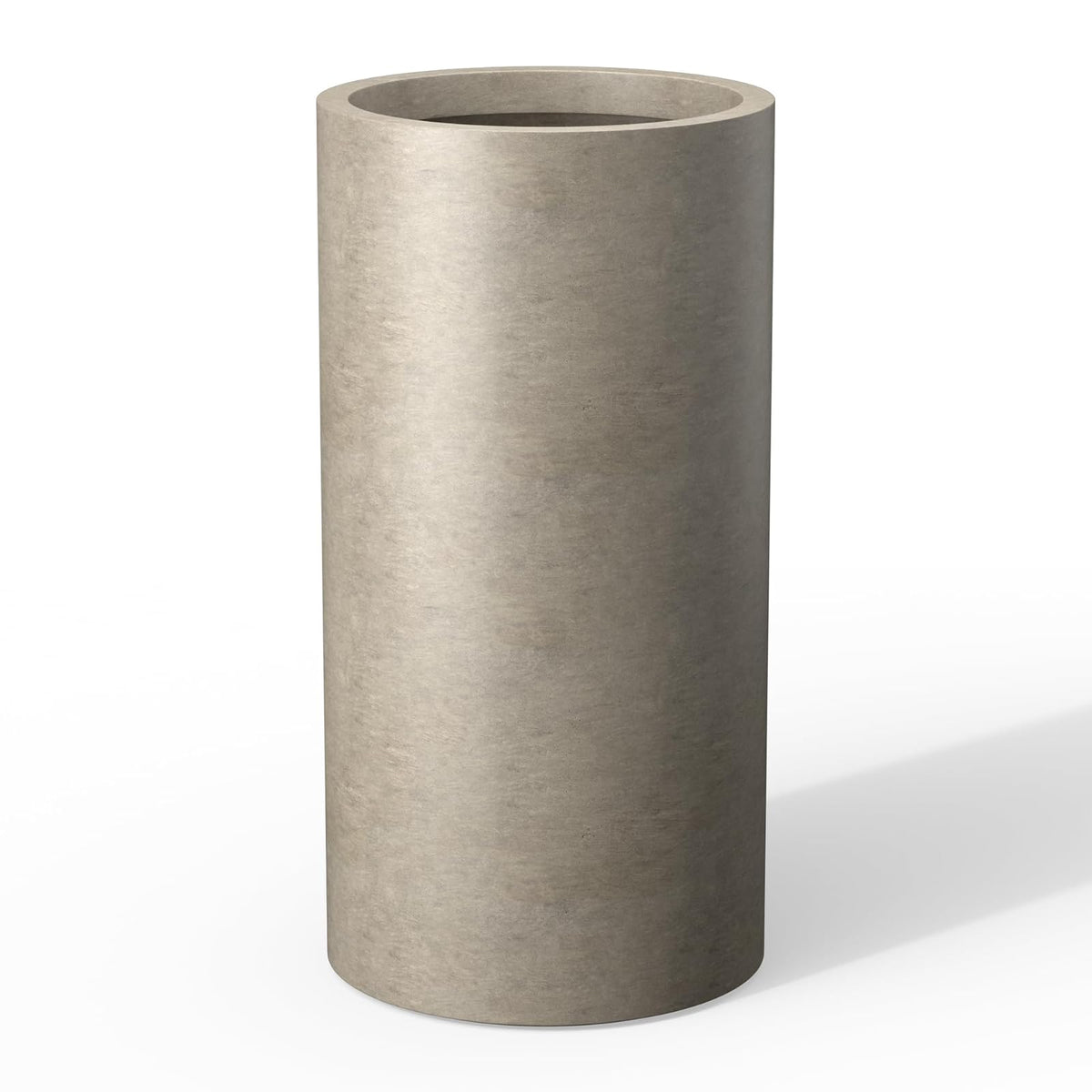 Kante - Maceta cilíndrica de 27.8 Pulgadas de Alto, macetas Redondas Grandes con Orificio de Drenaje, Fabricadas con hormigón, adecuadas para Plantas de Interior y Exterior, decoración del hogar,