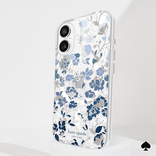 Kate Spade New York - Funda para iPhone 16, diseño de Flores Azules