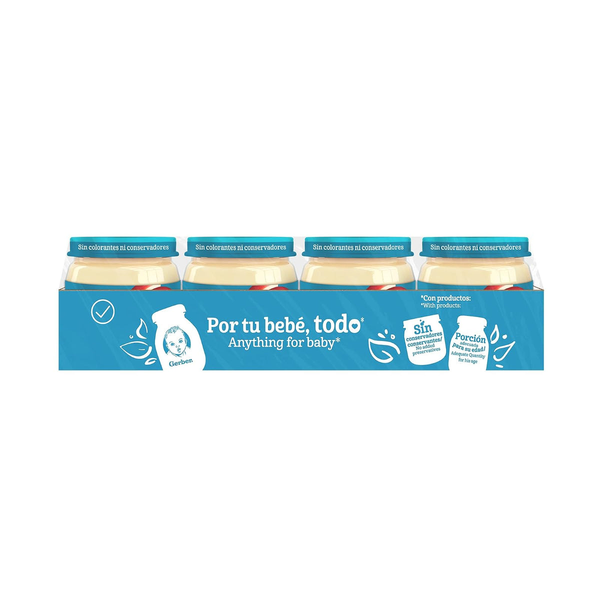 Gerber Papilla Etapa 2, Manzana, Paquete de 12 Piezas de 113g c/u