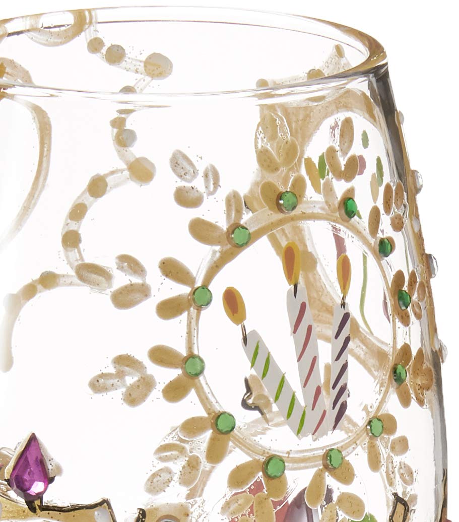 Lolita Glassware 4054095 Queen For A Day Wine Glass, 9", Multicolor