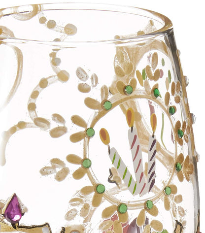 Lolita Glassware 4054095 Queen For A Day Wine Glass, 9", Multicolor