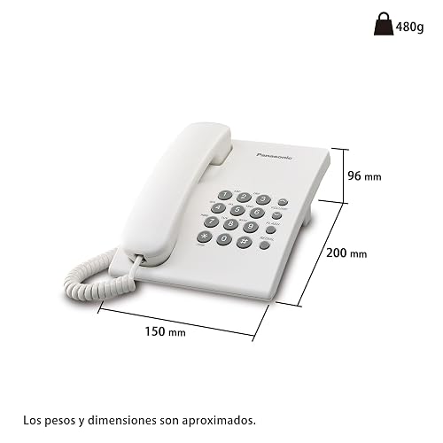Panasonic KX-TS500MEW Teléfono alámbrico Blanco