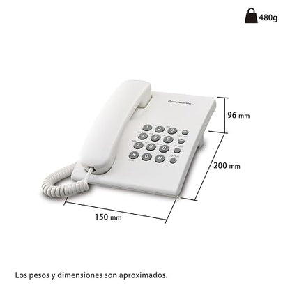 Panasonic KX-TS500MEW Teléfono alámbrico Blanco