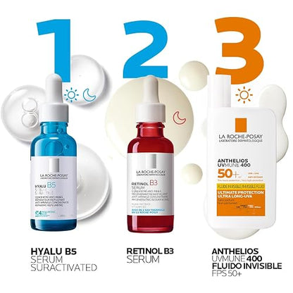 Kit La Roche-Posay Rutina Hidratante Anti-Arrugas: Hyalu B5 Suractivated Sérum 30ml + Serum Retinol B3 30ml