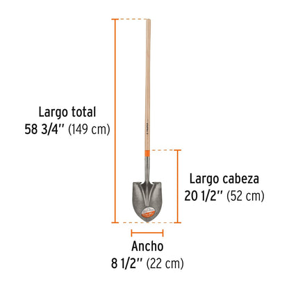 Truper PRL, Pala Redonda Mango Largo, Classic