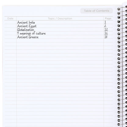 Five Star - Cuaderno interactivo en espiral para tomar notas, paquete de 6, 1 tema, papel a rayas universitarias, 8-1/2 x 11 pulgadas, 100 hojas, lucha contra el sangrado de tinta, cubierta