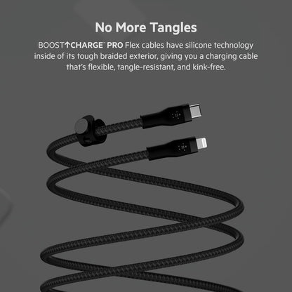 Belkin CAA011bt2MBK Cable Pro Flex USB-C to Lightning 2M Negro