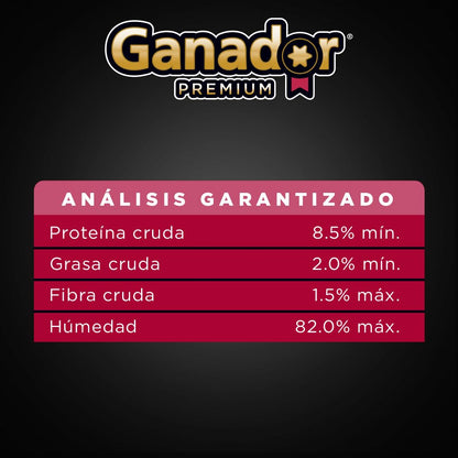 Alimento humedo para Perro Ganador Premium Pollo & Salmon