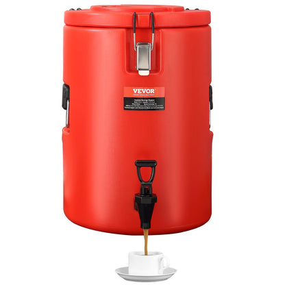 VEVOR Dispensador de bebidas aislado de acero inoxidable, 4.5 galones 17.2 litros, dispensador térmico de bebidas calientes y frías con mango de espita, grado alimenticio para té caliente, café, agua