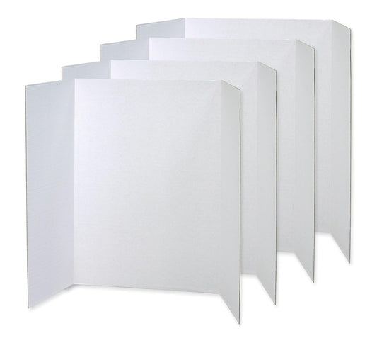 Spotlight Corrugated Presentation Display Boards, 48 x 36, White, 4/Carton
