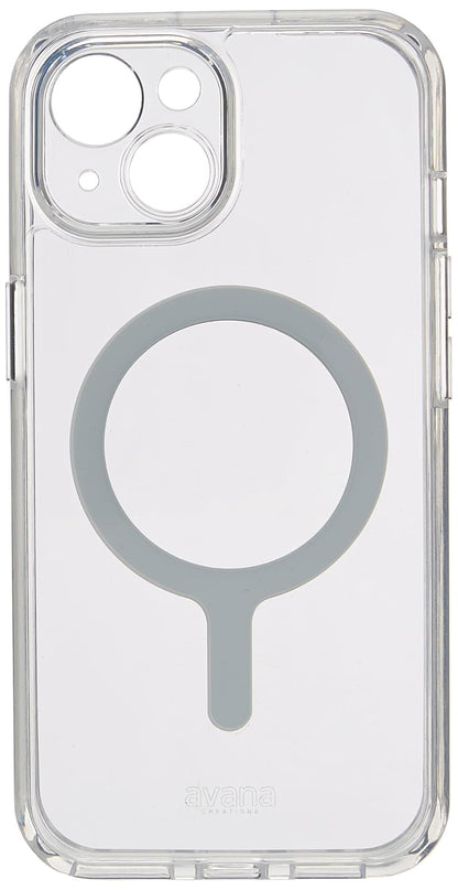 Avana Ice Funda con MagSafe Compatible con iPhone 15, Resistente a Caídas de 3m, Bisel Elevado, Protección Antimicrobiana - Transparente