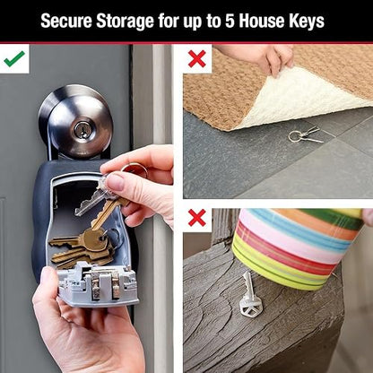Master Lock Caja de seguridad, pon tu propia combinación, capacidad para 5 llaves, Talla portable, 5 Key Capacity, Negro