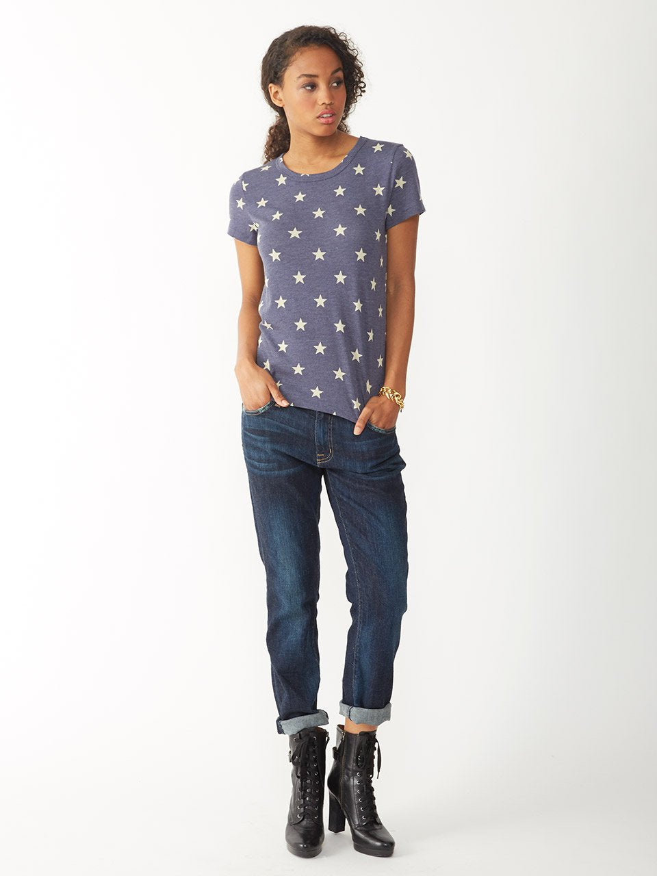 Alternative Playera Ideal de Manga Corta con Cuello Redondo. Camiseta para Mujer