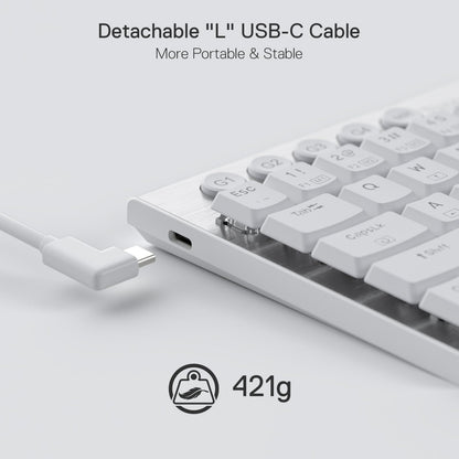 Teclado Gamer Redragon Horus K632-rgb Blanco Idioma Inglés Us Tamaño 60%, Alámbrico.