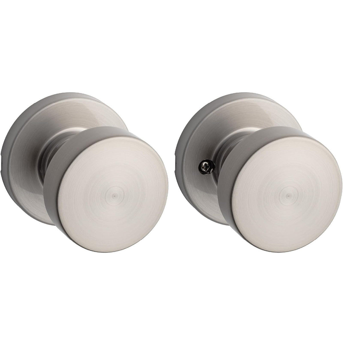 Kwikset Pismo - perilla para puerta (níquel satinado), Pasaje, Níquel Satinado