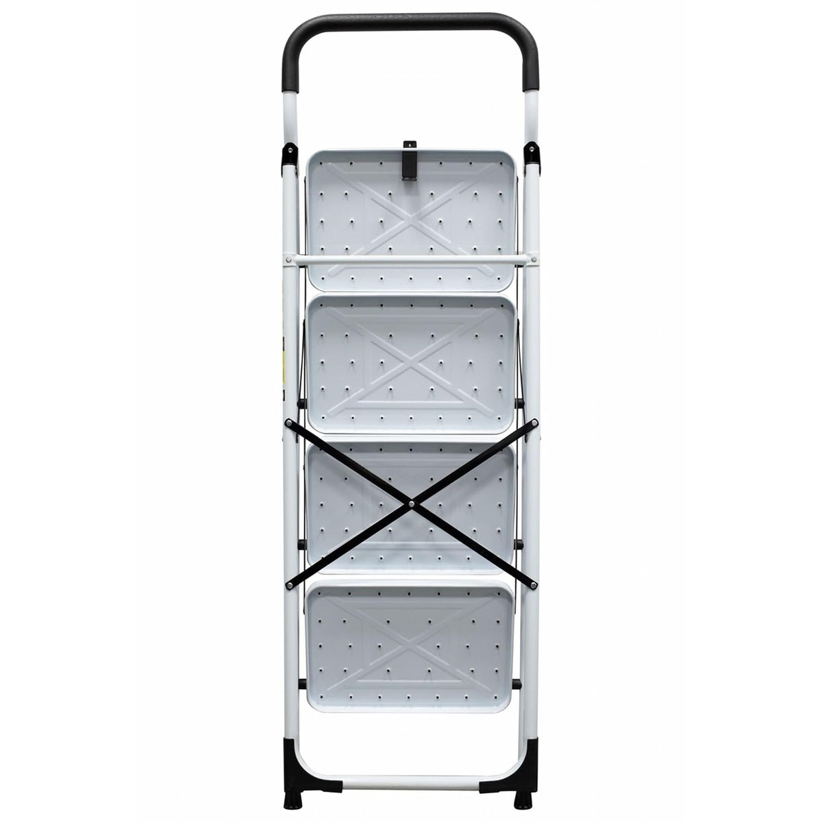 Surtek ETT4 Escalera Tubular Plegable Tipo Taburete de Acero de 4 escalones