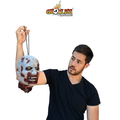 Decapitated Zombie, Decorativo de Zombie Decapitado, Adorno de Muerto Vivo Ideal para Halloween y Día de Muertos.