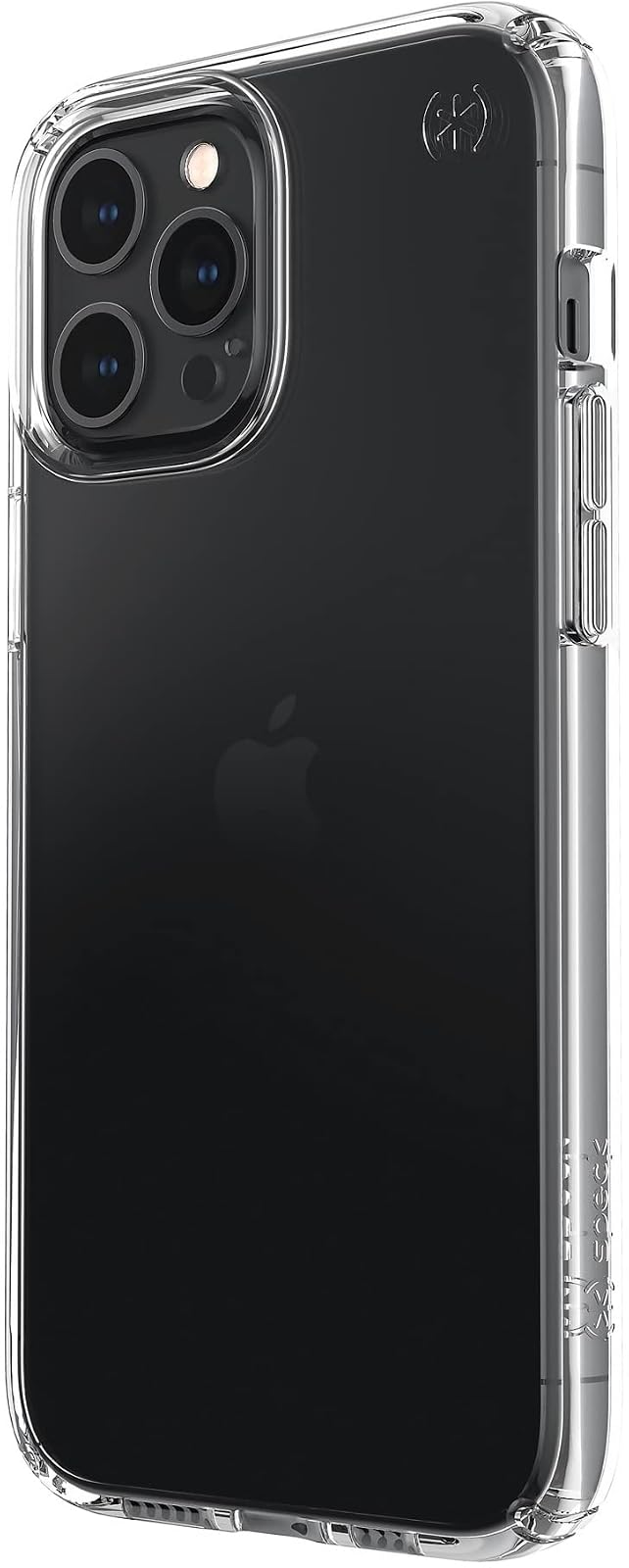 Speck Presidio Perfect Clear Funda Compatible con iPhone 12 Pro MAX, Protección Caídas 4 m, Bisel Elevado, Antimicrobiana - Transparente