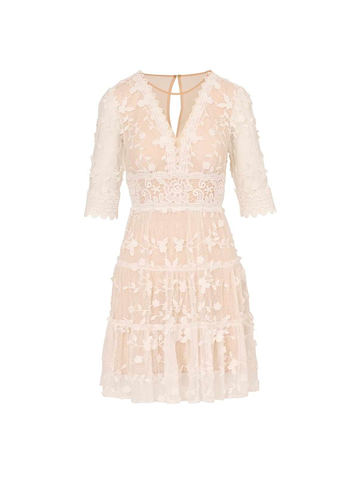Adrianna Papell Vestido Bordado de Encaje VestidoMujer