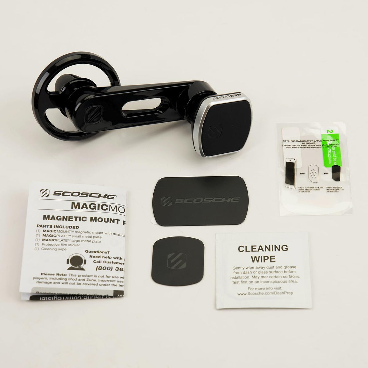 Scosche MM2VP2SR-SP MagicMount Pro FreeFlow - Soporte magnético para teléfono de Automóvil, Soporte magnético Fuerte para iPhone y Android, Soporte magnético Seguro para teléfono Celular, Soporte