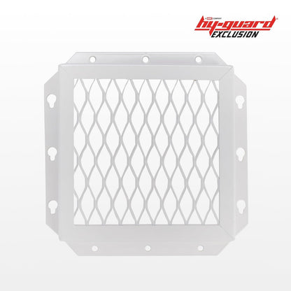 HY-C RVG-DVG VentGuard universal de acero inoxidable, 100% malla de acero inoxidable 304, fácil instalación, 7 pulgadas de largo x 7 pulgadas de ancho x 5 pulgadas de alto, acabado de recubrimiento en polvo blanco